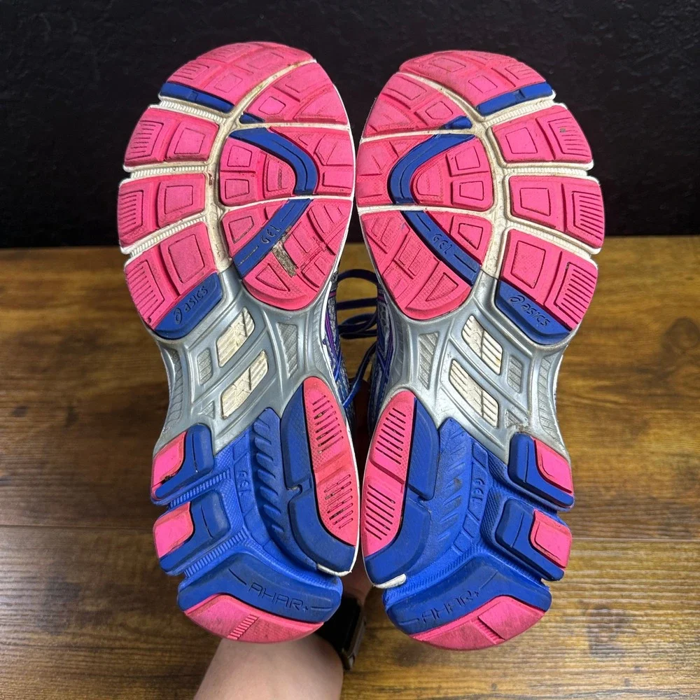Asics GT-1000 2 T3R5N Silver Blue Mesh Running Shoes Womens 7.5